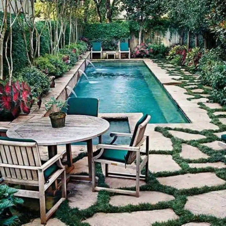 19 Astonishing Backyard Patio Ideas With Beautiful Pool in 2020