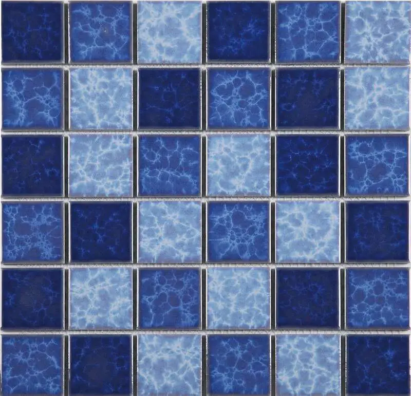 2" x2" Hot sale swimming pool tiles, Glazed porcelain tiles,blue pool ...