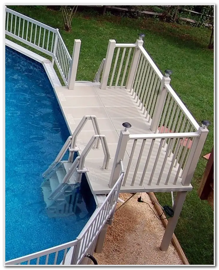 30 Catchy Above Ground Pool Stairs Steps