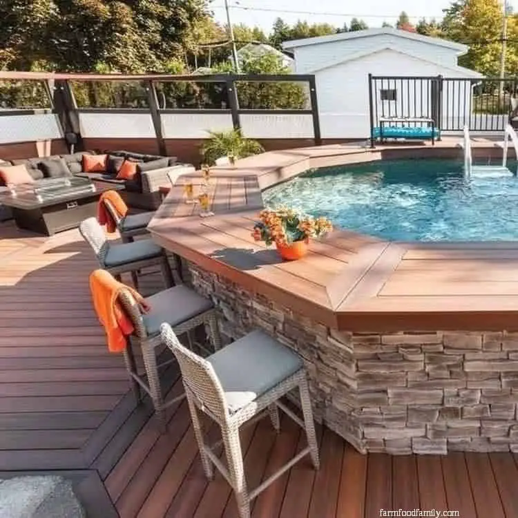32+ Beautiful Above Ground Pool Deck Ideas &  Designs On A Budget