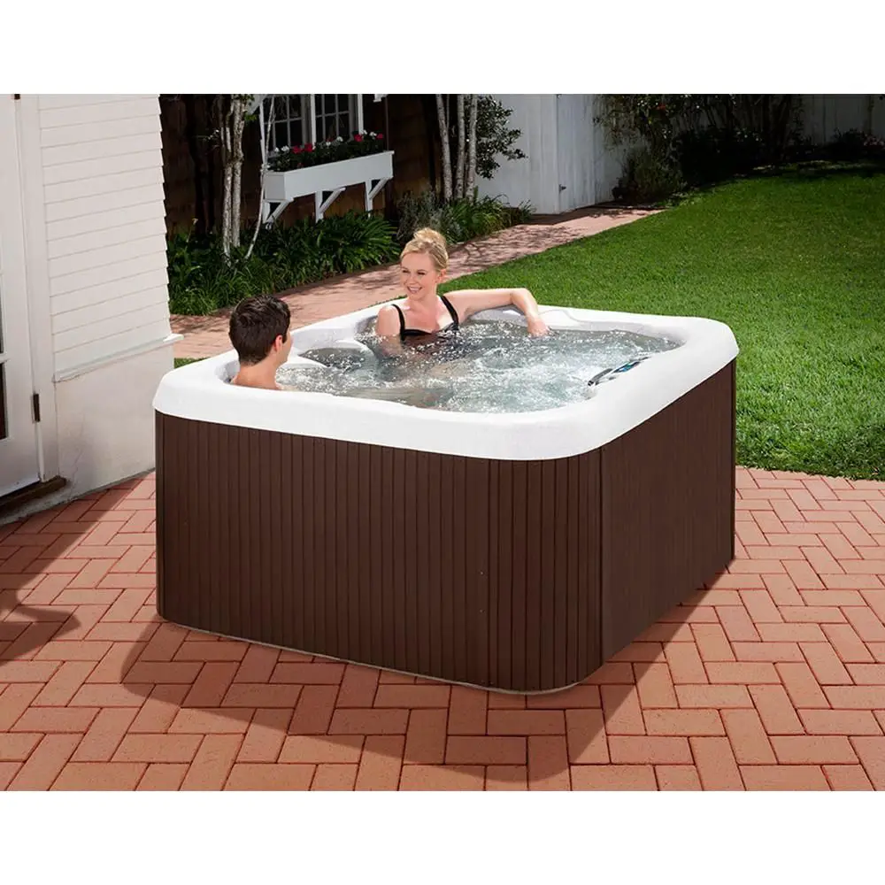 4 person hot tub with lounger
