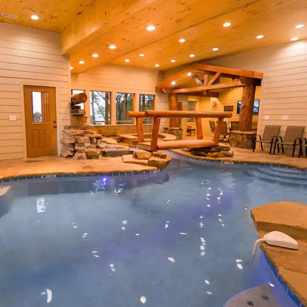 A cabin, the only place you can experience a pool in the middle of ...