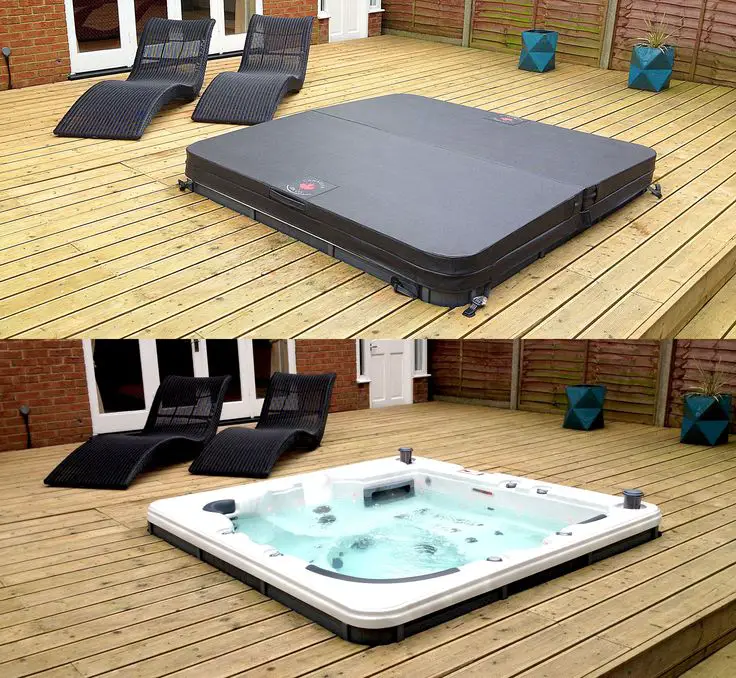 A hot tub sunk in decking looks really cool but ensure part of your ...