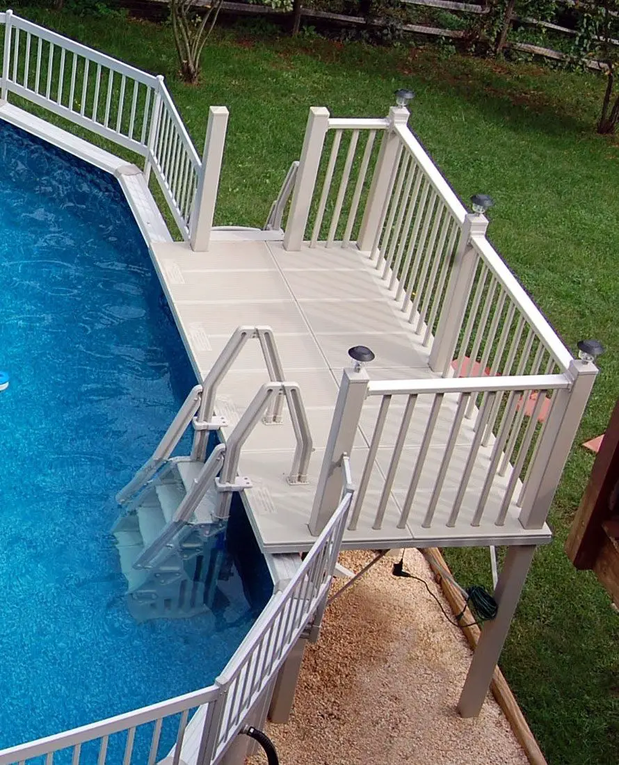 Above ground pool deck ideas