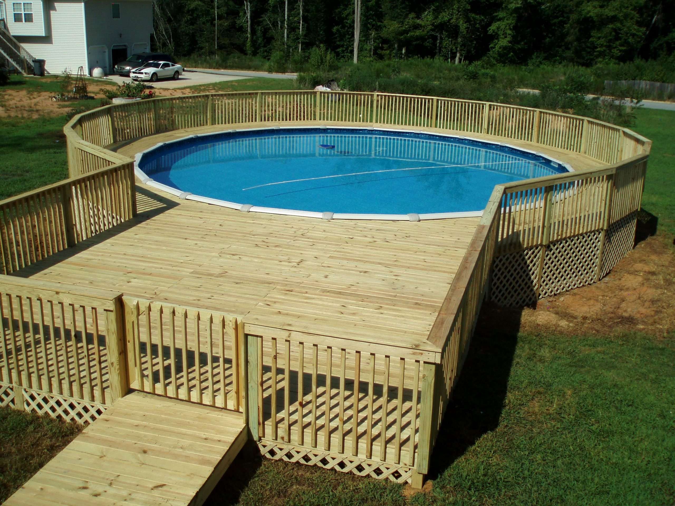 Above Ground Pools With Deck Included  Bulbs Ideas