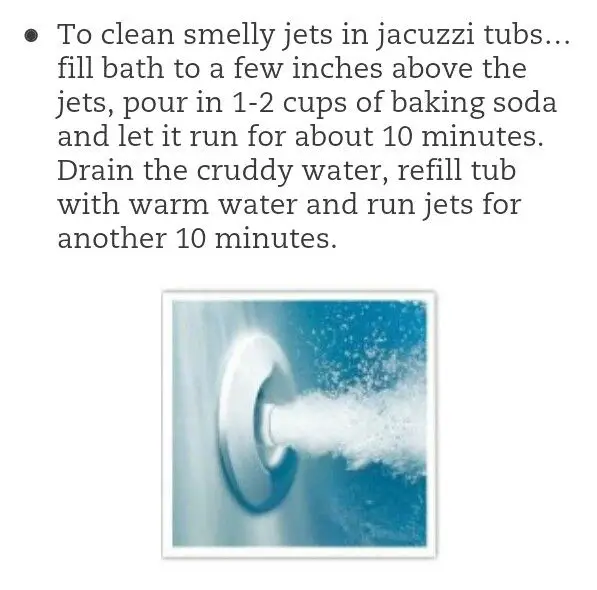 Baking soda cleans jetted tubs