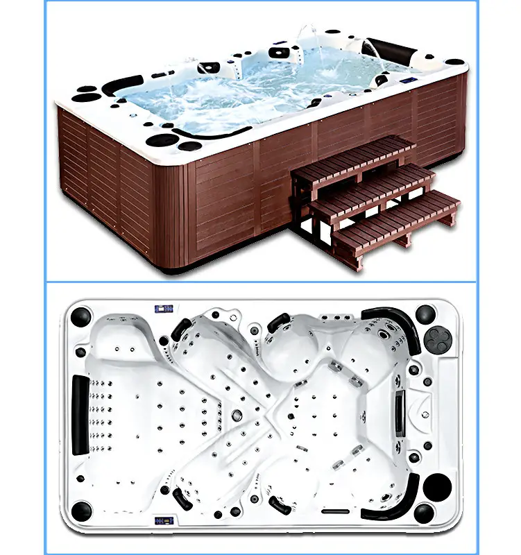 China 3.8m Extra Large Garden Whirlpool 10 Person Hot Tub for Family ...