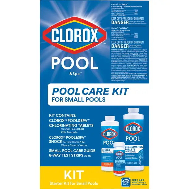 Clorox Pool& Spa Small Pool Care Kit with Shock, Chlorine ...