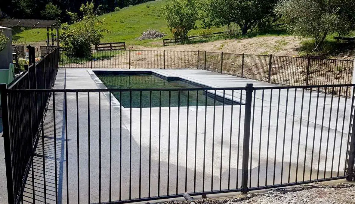 Concrete and pool fence installation
