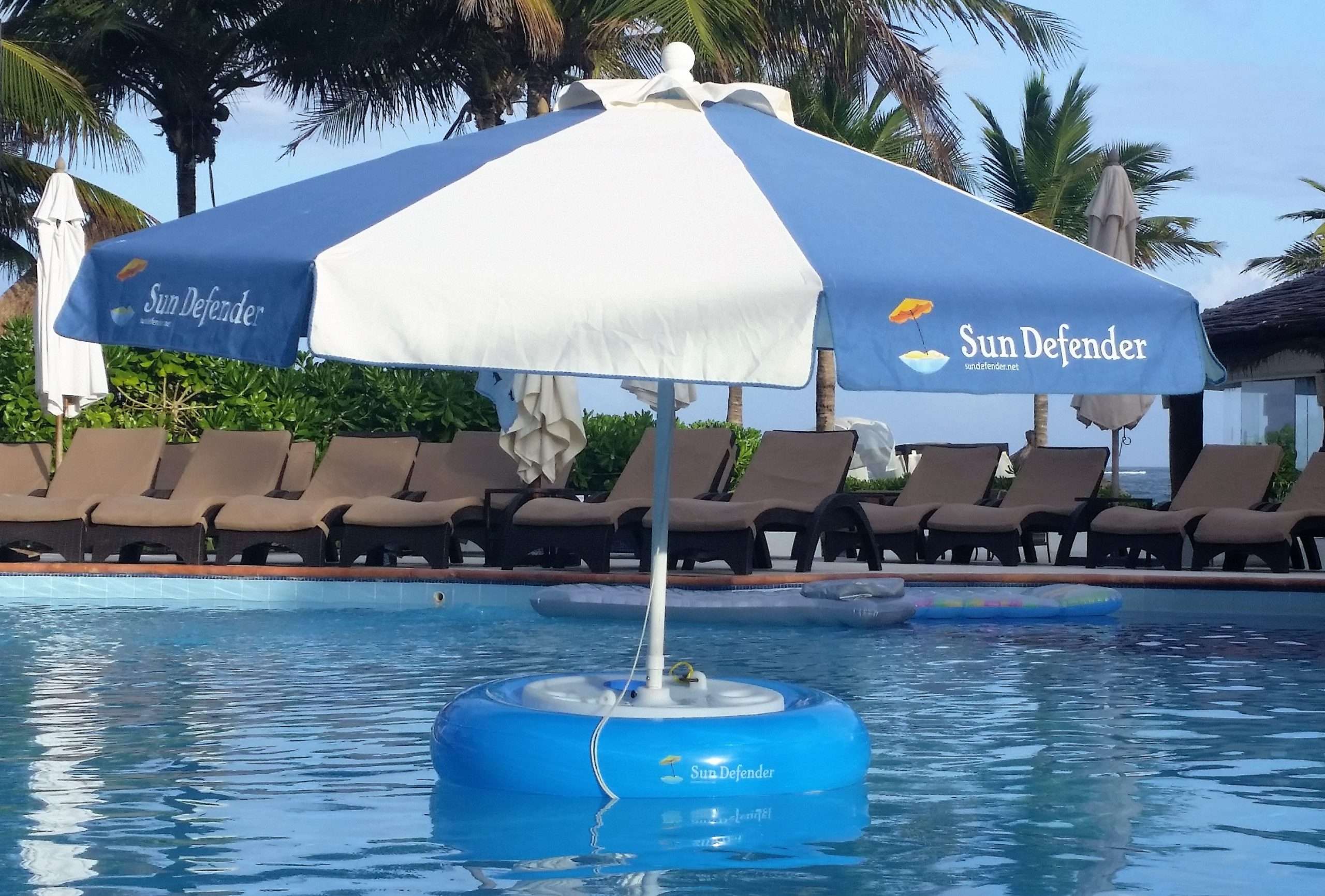 Floating Umbrella, ICE Chest and Table Top. Umbrella size up to 10 ft ...