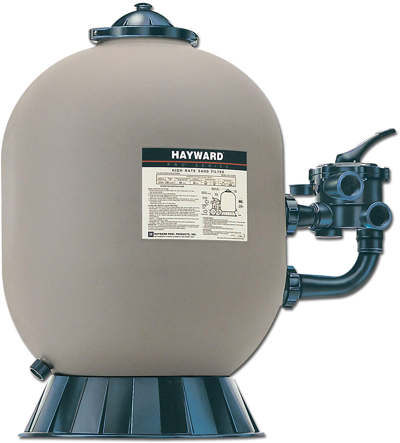 Hayward 36 Inch Pro Series Plus Side Mount In Ground Pool Sand Filter ...