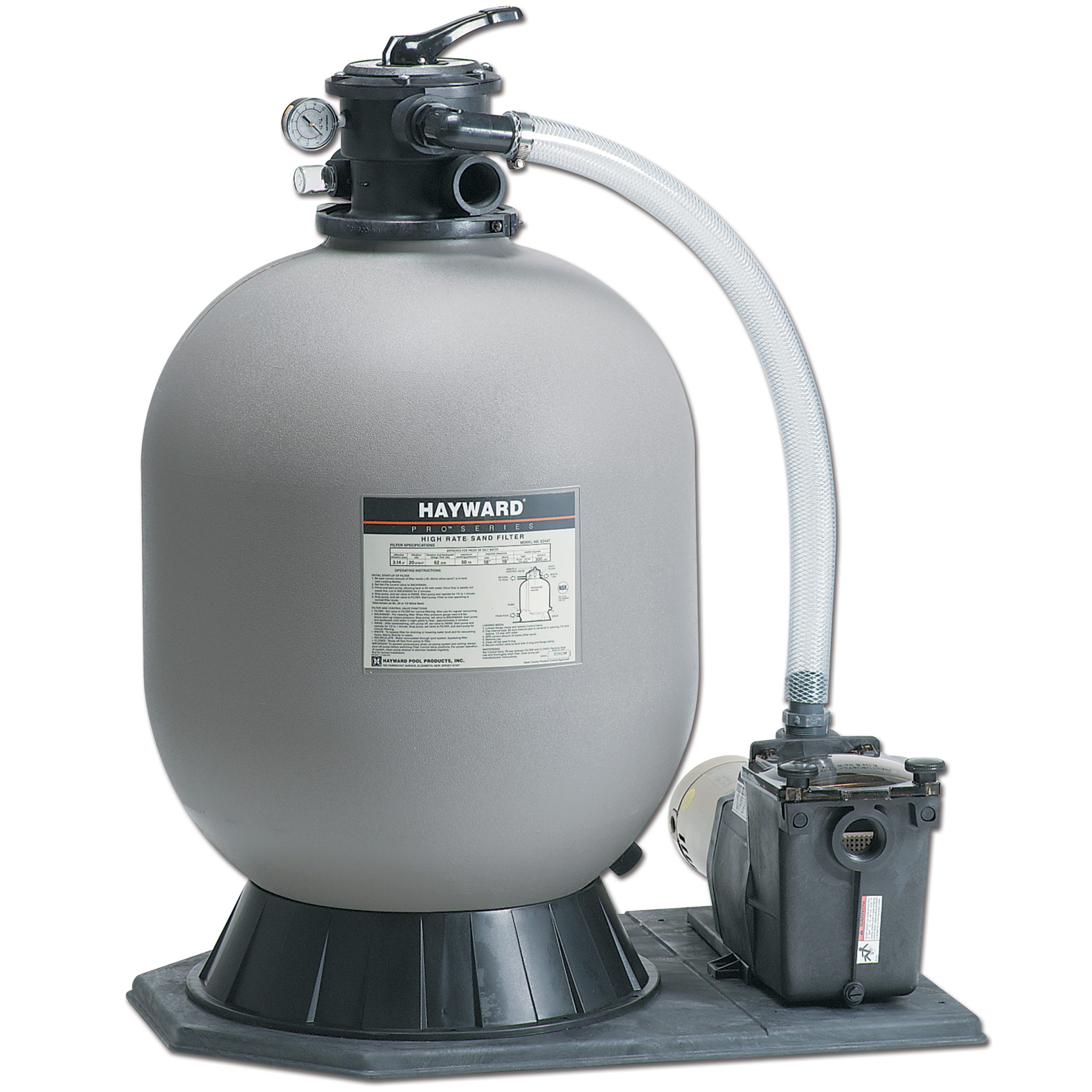 Hayward Pro Series 18 Inch Above Ground Pool Sand Filter System with ...