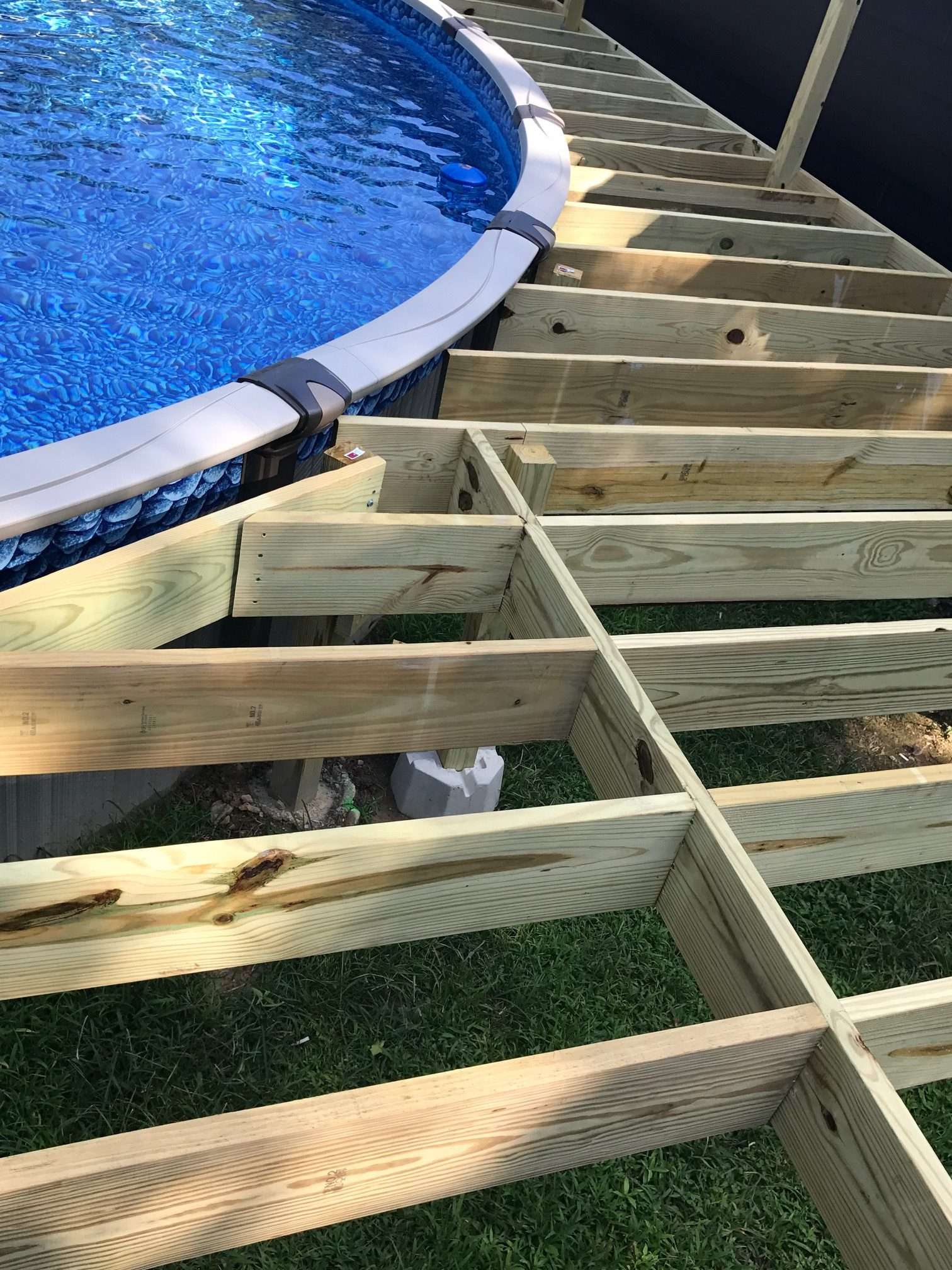 How to Deck all the way around an above ground pool