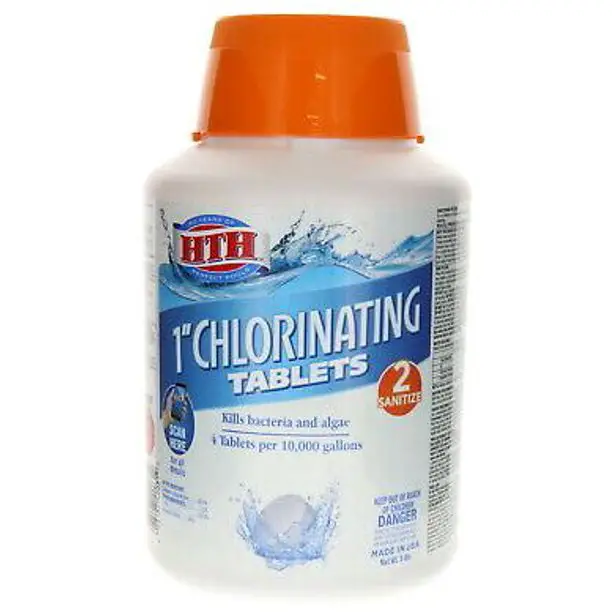 HTH 1 Inch Tablets Chlorinating Chemicals 5 lb. Pool Chlorine