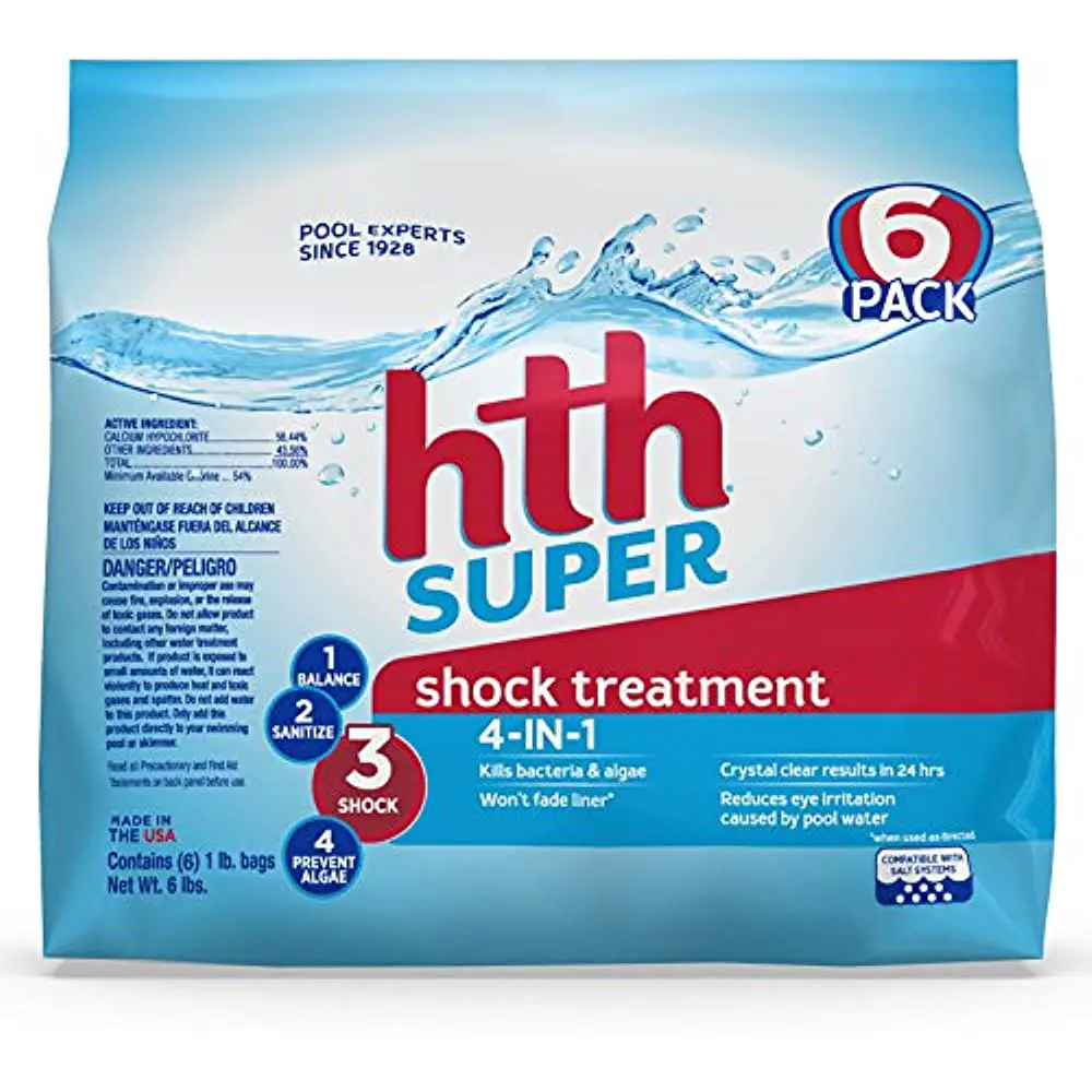 Hth Pool Chlorine Alternatives Shock Super Treatment 6 Count 6lbs ...
