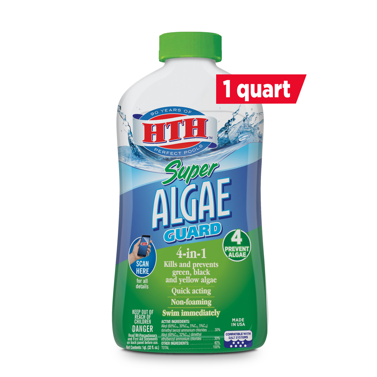 HTH Super Algae Guard, Kill / Prevent Green, Yellow and Black Algae in ...