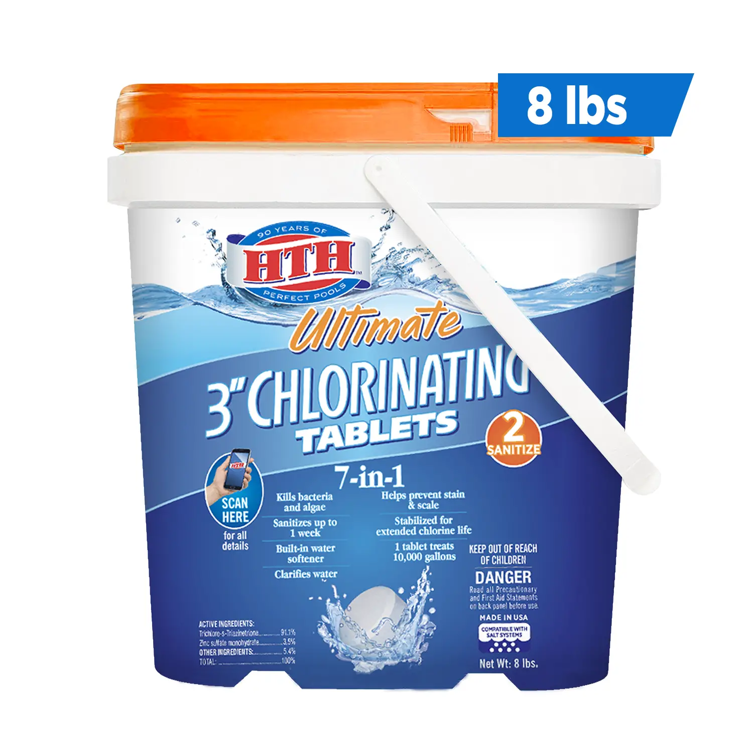 HTH® Ultimate 3"  Pool Chlorine Tablets, 8 lbs