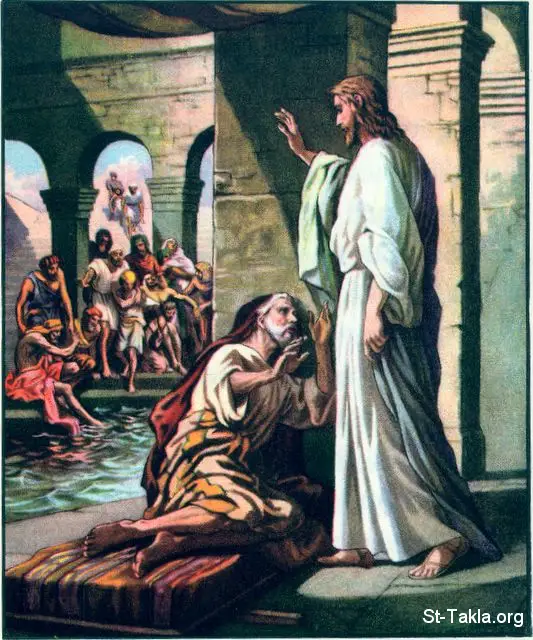 Image: 43 Jesus heals a man by the pool of Bethseda