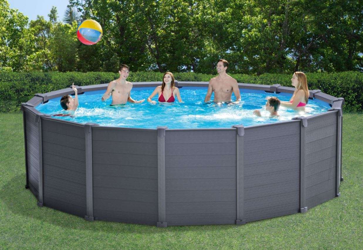 Intex Graphite Panel Pool with sand filter 478x124 cm ...