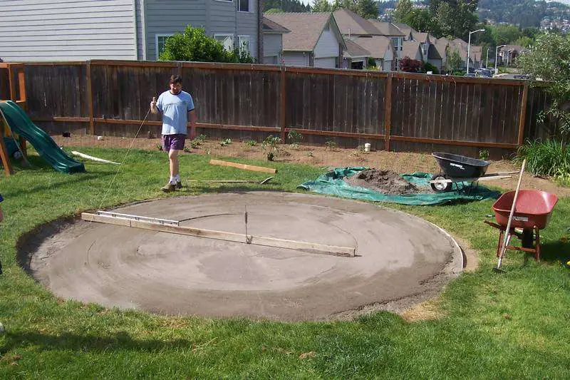 leveling ground for a pool