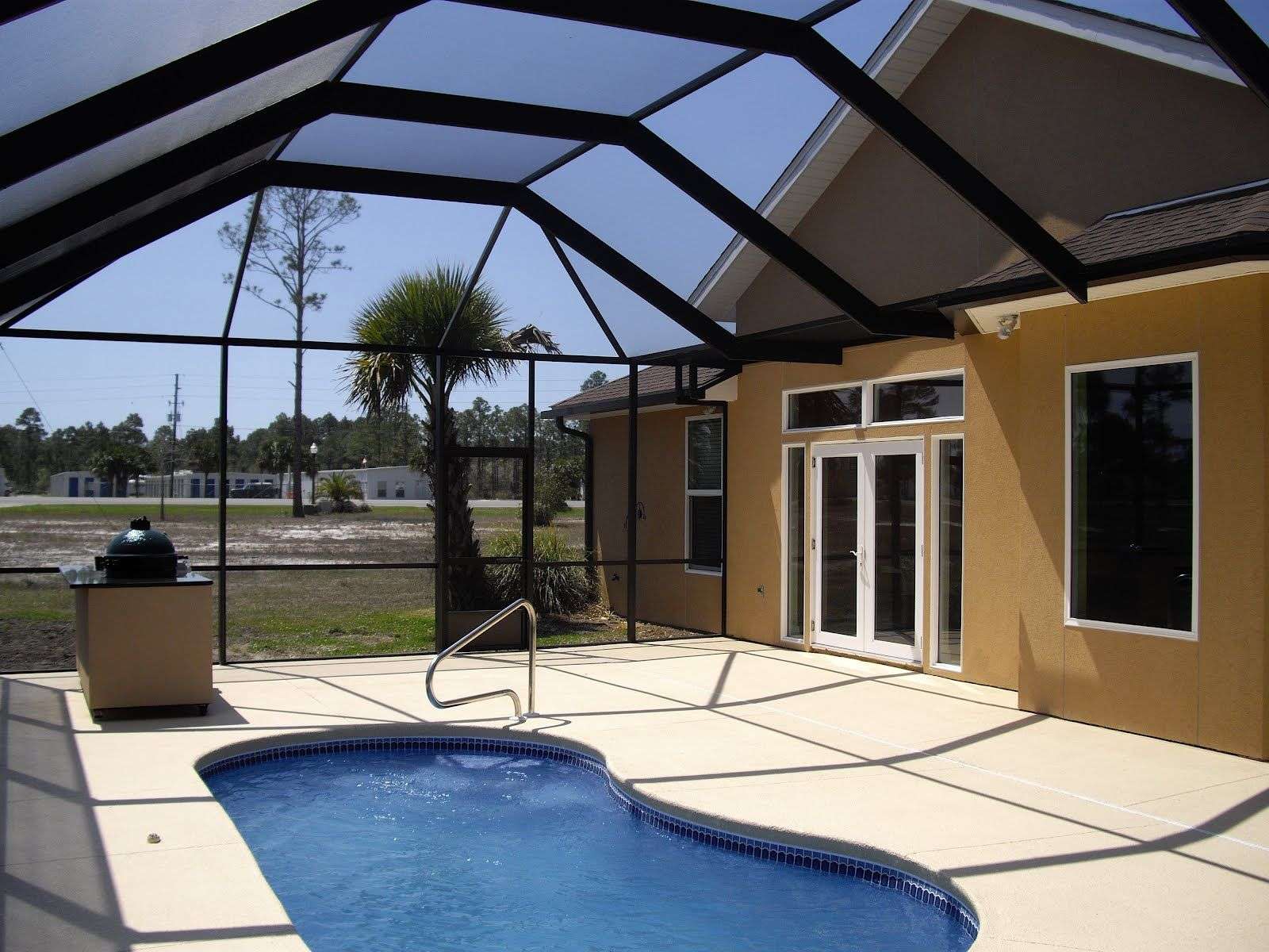 Mansard Roof Pool Enclosure in 2020