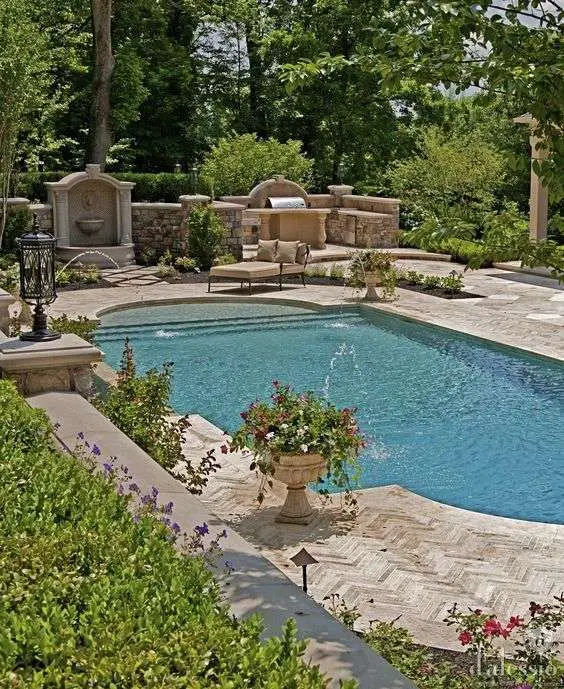 .Pools and water features add so much character to the ...