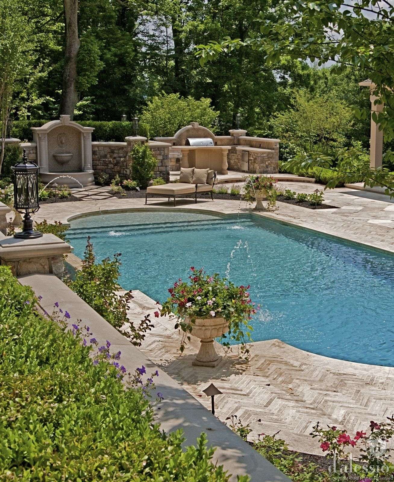 .Pools and water features add so much character to the ...