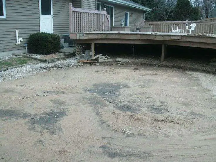 Removing an above ground pool by Kirsten Lund
