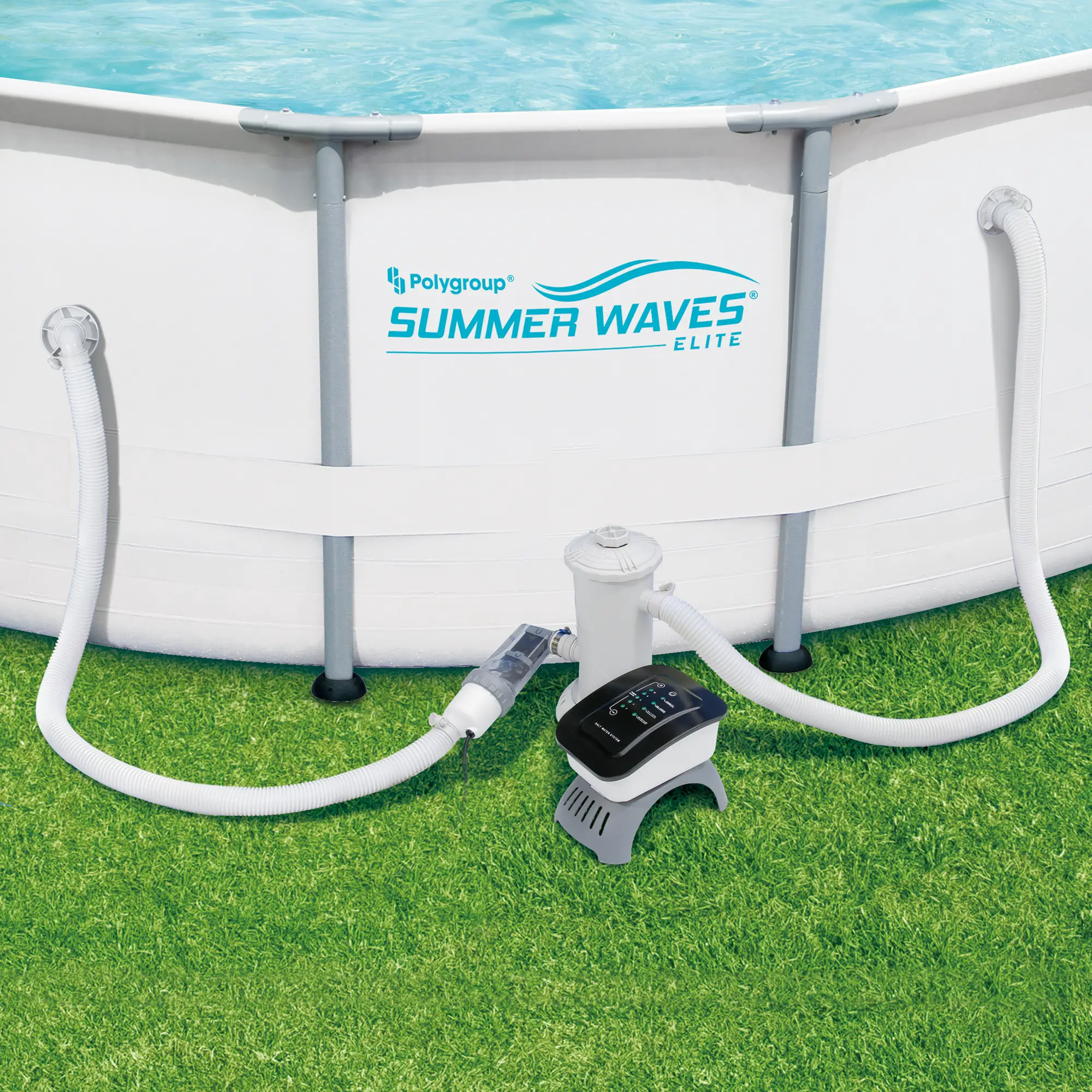 Summer Waves Salt Water Pool System for Above Ground Pools  Walmart ...