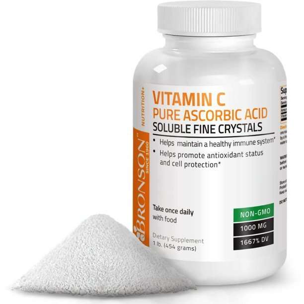 Vitamin C Powder Pure Ascorbic Acid Soluble Fine Non GMO ...