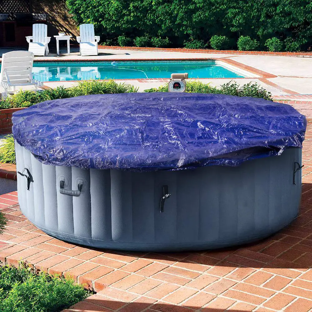 XtremepowerUS 24 ft. Round Above Ground Pool Cover for Winter or Summer ...